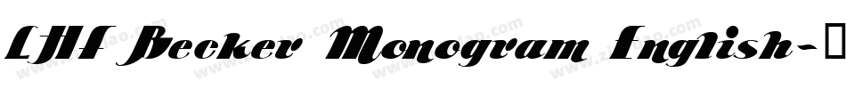 LHF Becker Monogram English字体转换